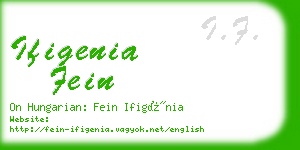 ifigenia fein business card